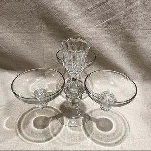 🦄 Vtg Crystal Cambridge Arms Candelabra